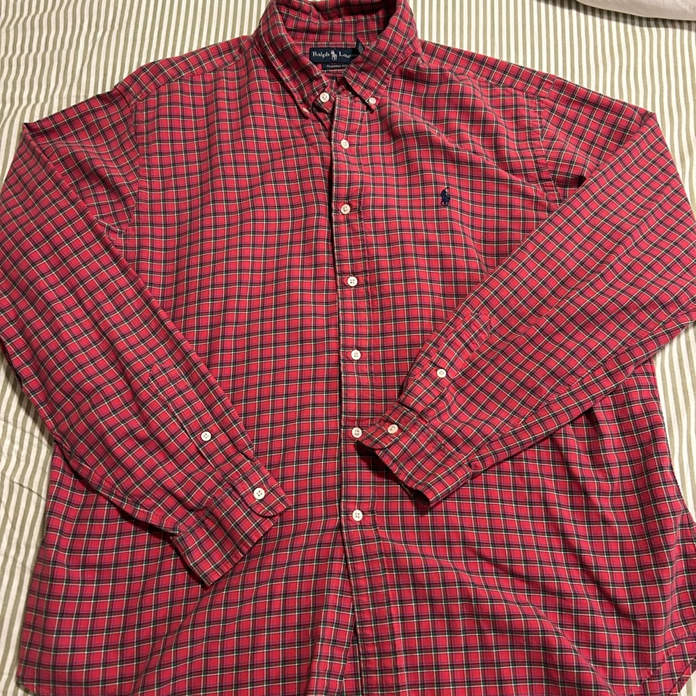 Ralph Lauren Men's Red Plaid Shirt